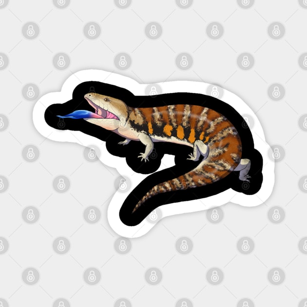 Northern Blue Tongue Skink Sticker by xxkincadesvanityxx